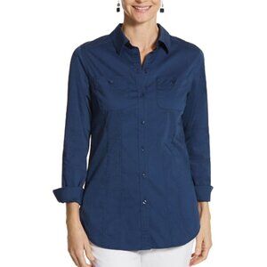 Chico's Women's Cece Casual Cotton Shirt - 2